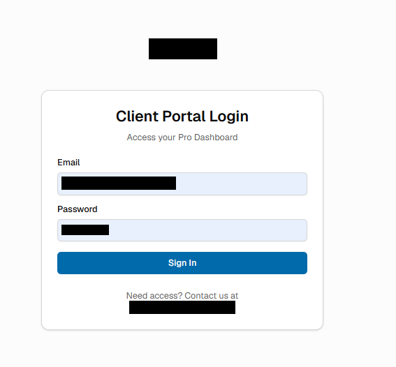 Client Workflow Portal screenshot